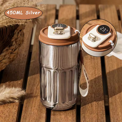 Pure Smart Sip Thermos Bottle LED Temperature Display Coffee Cup 316 Stainless Steel Tumbler Mug Portable Vacuum Flasks Thermoses